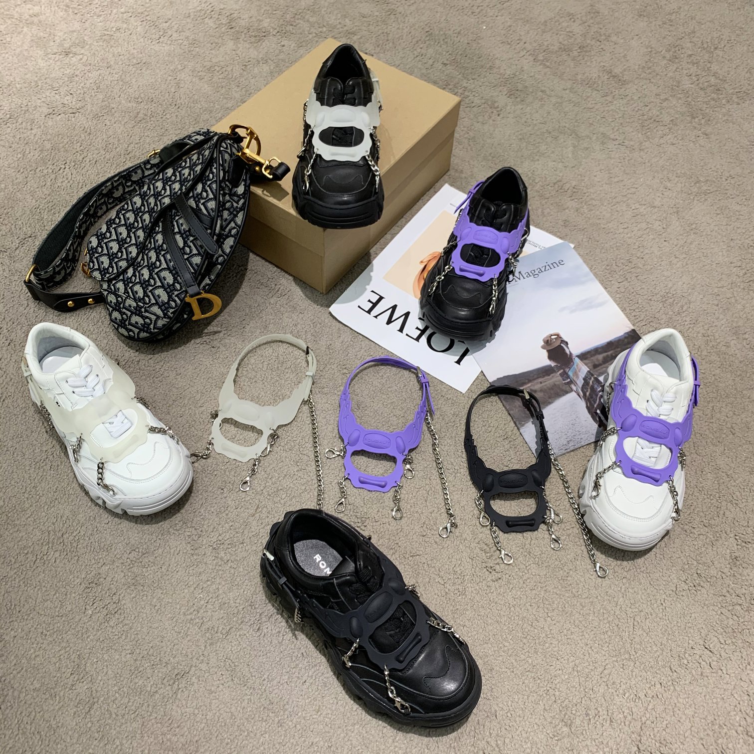 𝐑𝐨𝐫𝐧𝐧𝐢𝐢 ｜2020FW new sneakers upper with silk cowhide upper Sheepskin lining