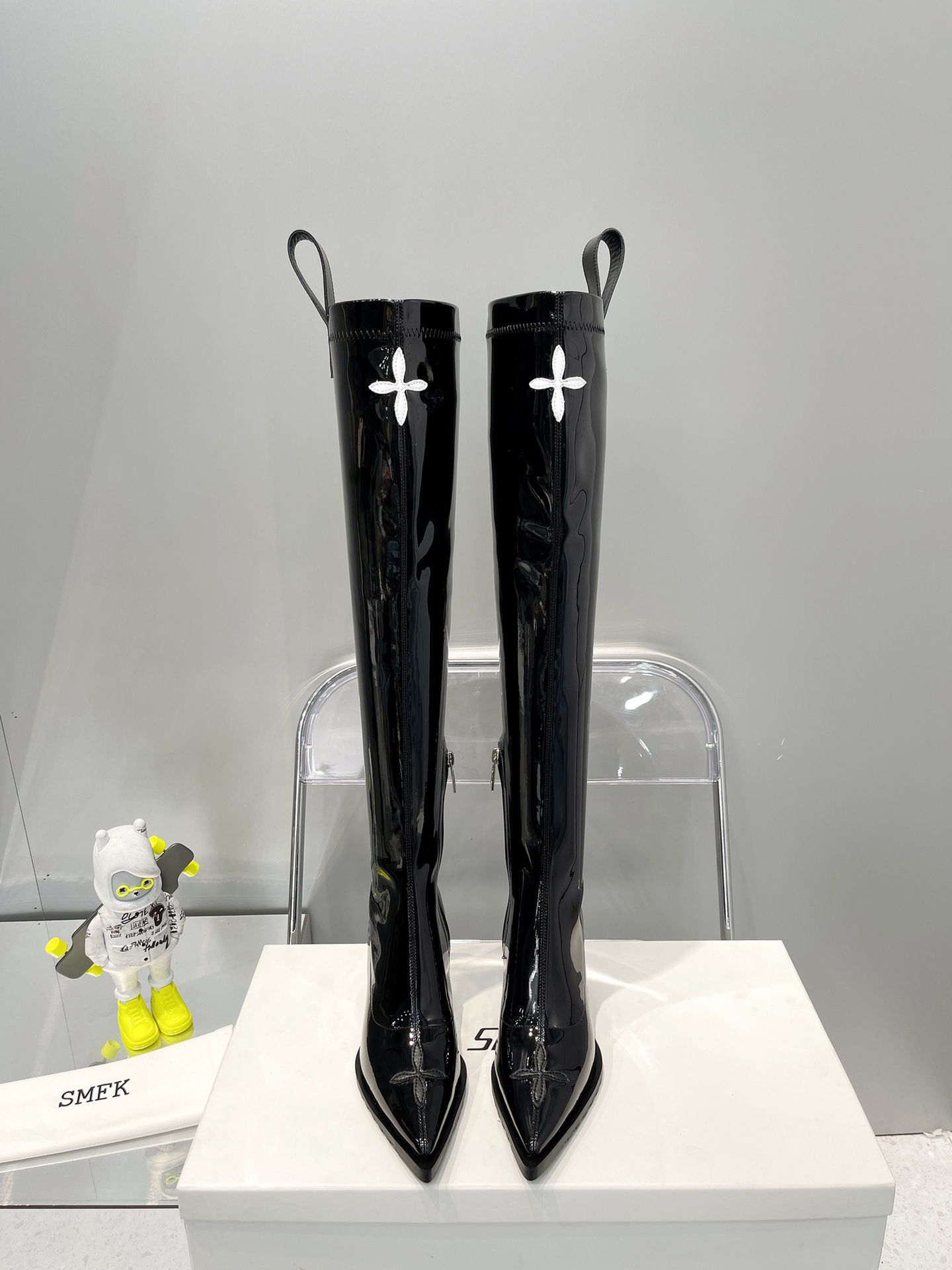 𝐒𝐌𝐅𝐊｜𝟐𝟎𝟐𝟐/𝐒𝐒 𝐧𝐞𝐰 The versatile minimalist style knee-high boots customized double-layer stretch suede upper