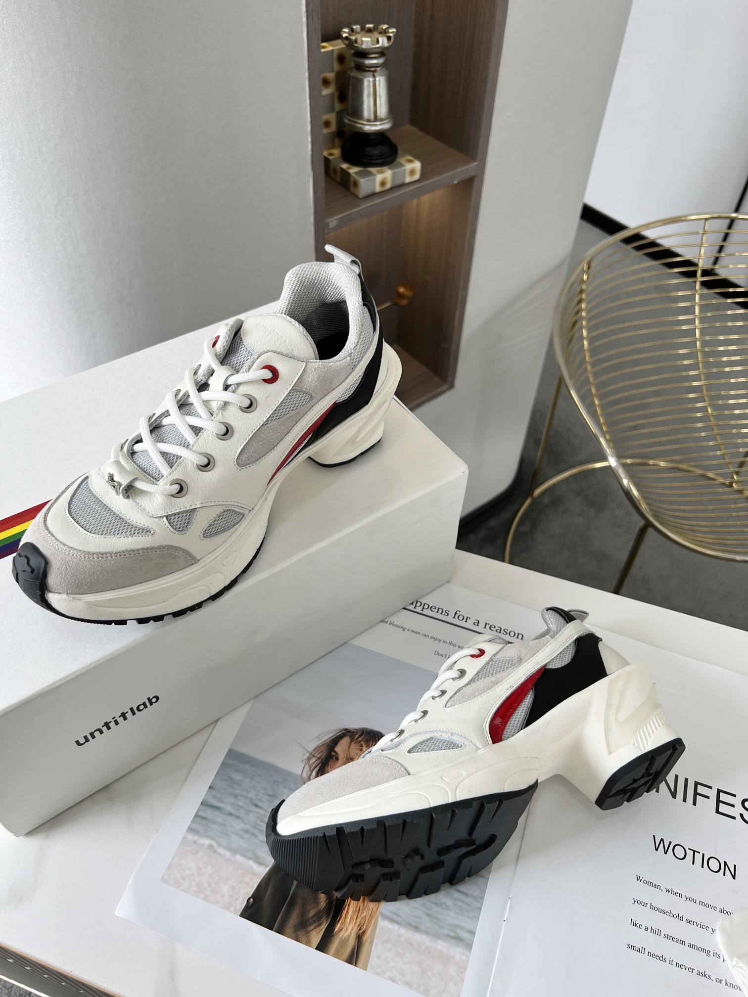 Untitlab 𝟐𝟎𝟐𝟐/𝐒𝐒 𝐧𝐞𝐰  Early spring capsule series of high-heeled sports sneakers sneakers can also be very fashionable