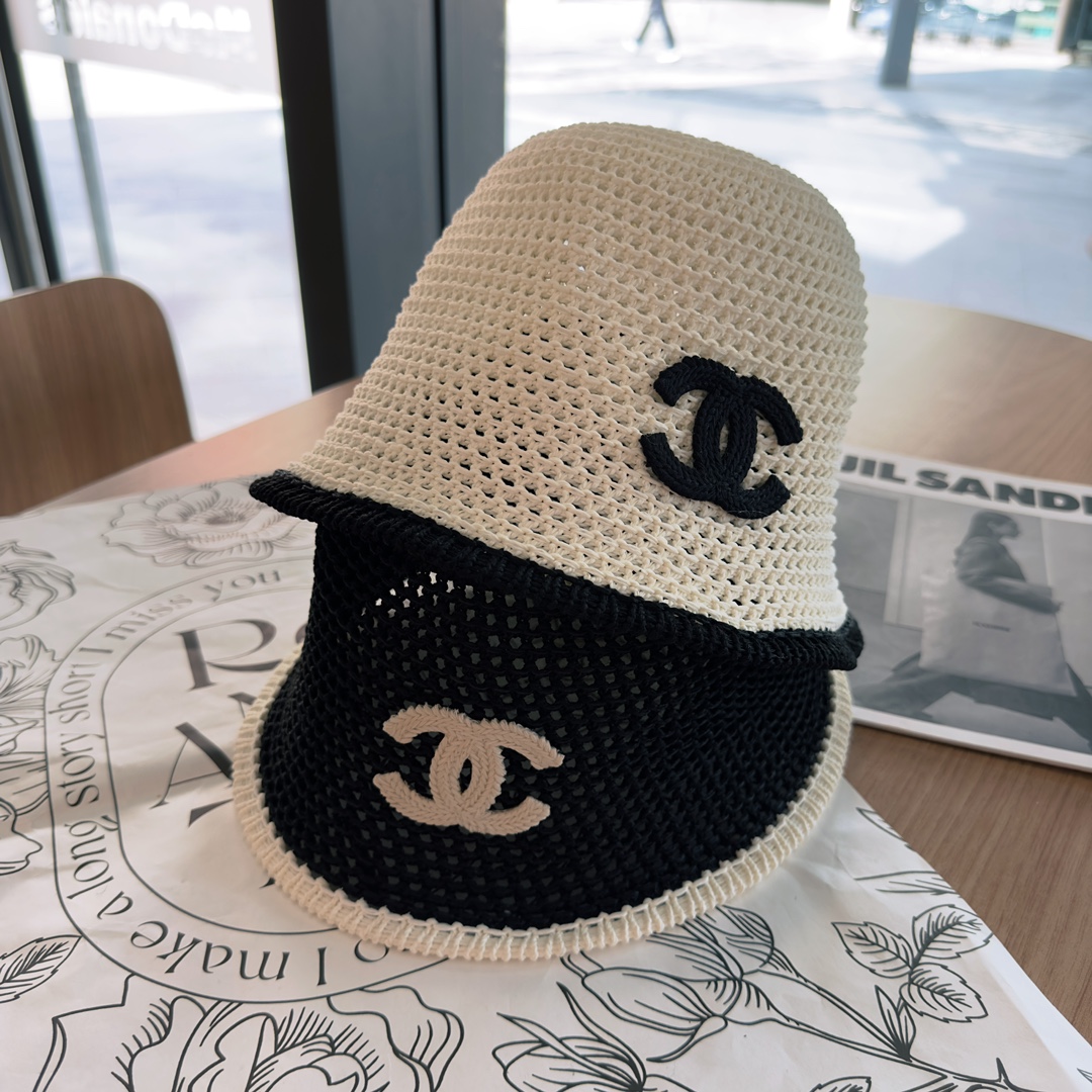 [Chanel Chanel] 2023 new hollow small fragrant wind fisherman hat