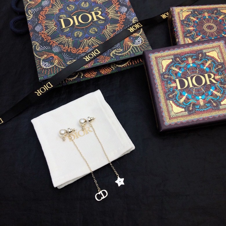 Dior Tassel Long Stud Earrings