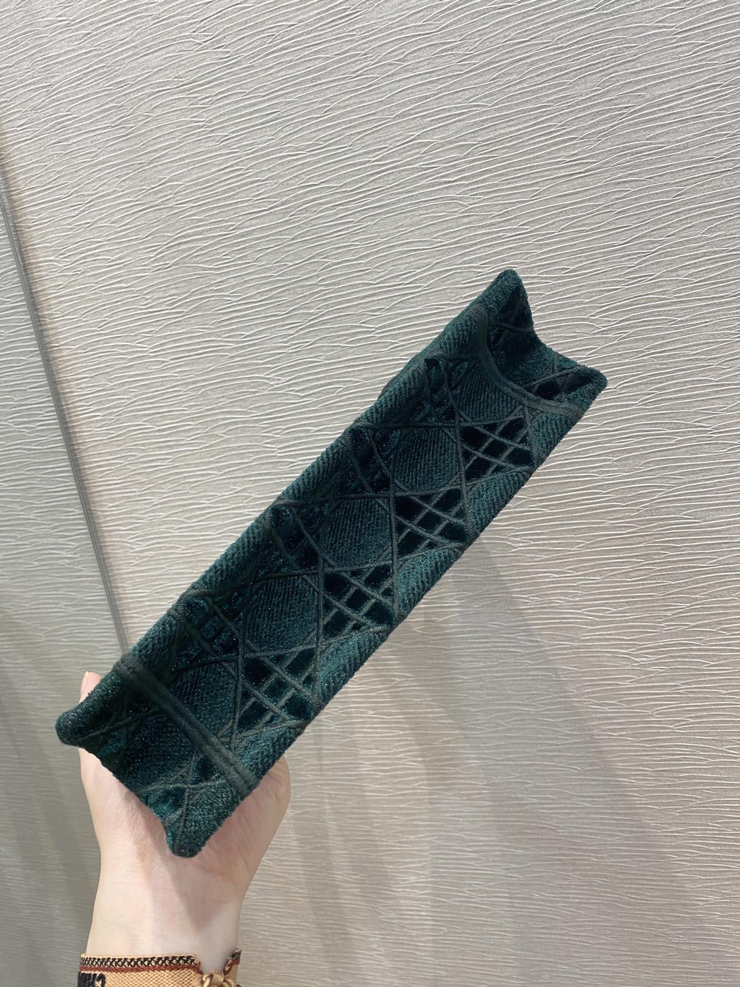 Mini Peacock Green Tote Velvet latest plaid series