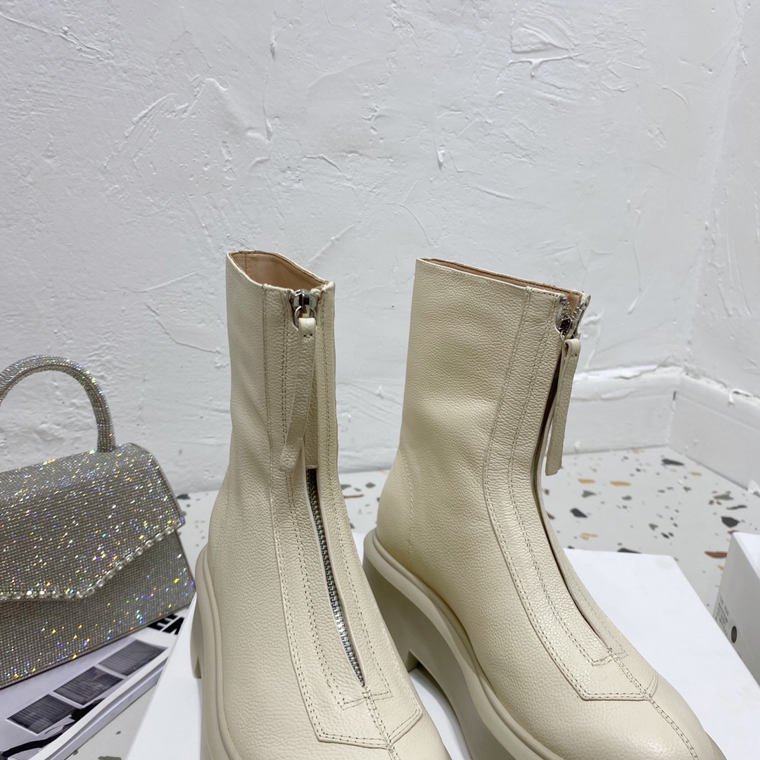 THE ROW - 2020 fall and winter classic thick-soled boots uppers original custom imported calfskin