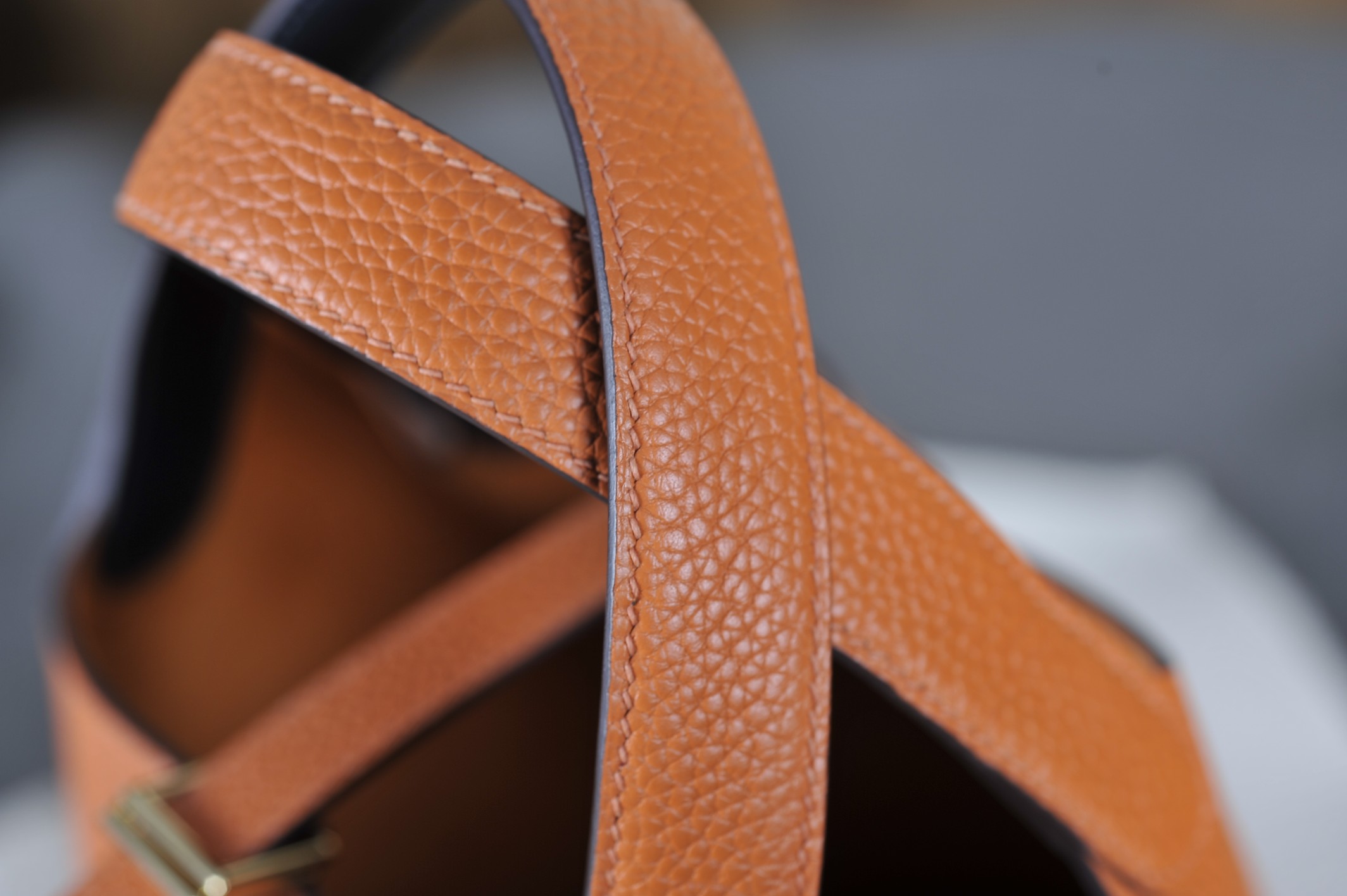 picotin18 classic orange with midnight blue TC leather on the wrist