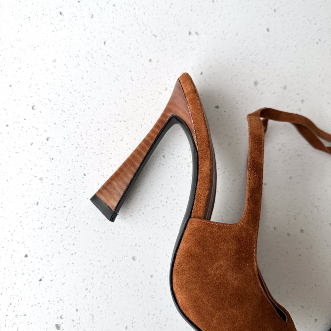 𝙎𝙖𝙞𝙣𝙩 𝙇𝙖𝙪𝙧𝙚𝙣𝙩 | 𝟐𝟎𝟐𝟐/𝐒𝐒 𝐧𝐞𝐰 YSL｜Spring small square head high heeled single shoes strappy sandals