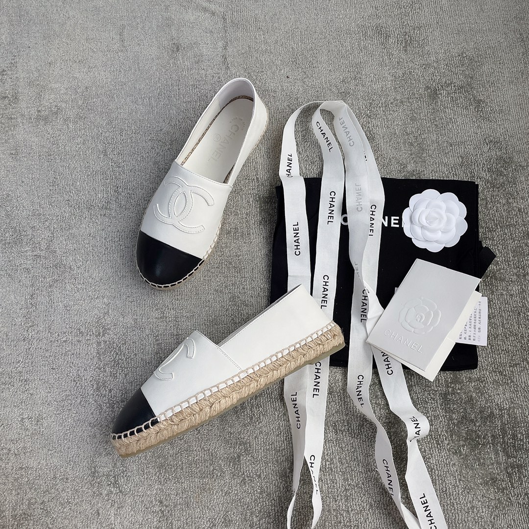 CHANEL fisherman shoes custom mixed sheepskin imported leather embryo leather upper soft inner cushion sheepskin