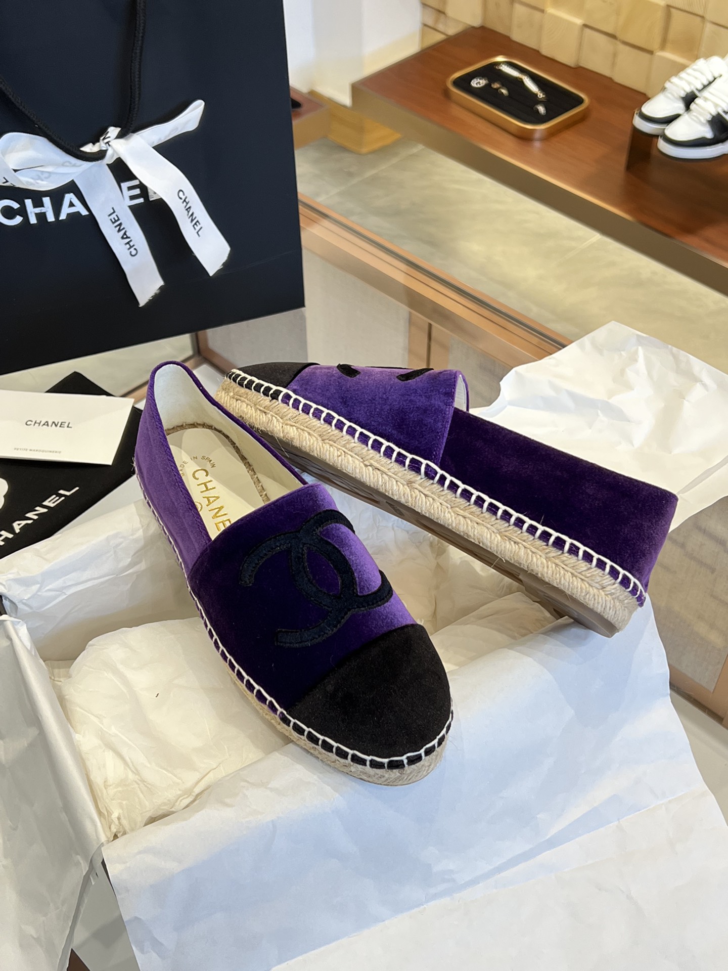 CHANEL fisherman shoes Chanel classic version of the original injection of rubber translucent rubber original color hemp sole