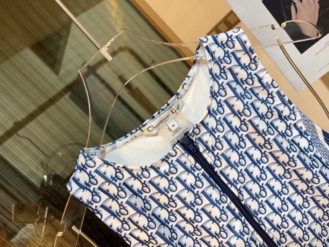 Dior old flower one piece swimming costume