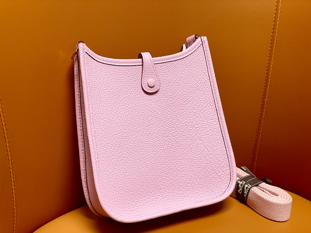 Mini Evelyn pink tc leather silver buckle