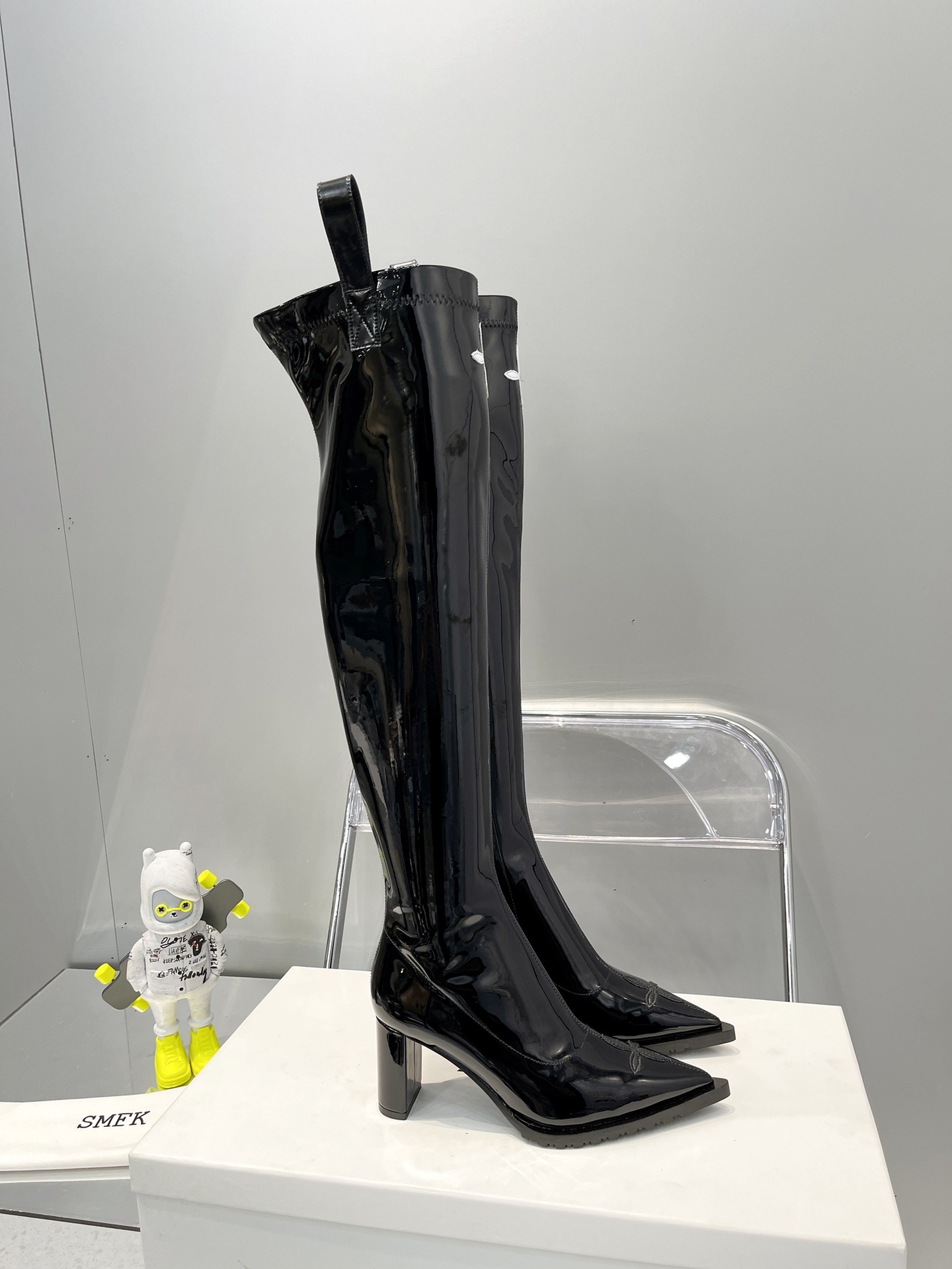 𝐒𝐌𝐅𝐊｜𝟐𝟎𝟐𝟐/𝐒𝐒 𝐧𝐞𝐰 The versatile minimalist style knee-high boots customized double-layer stretch suede upper