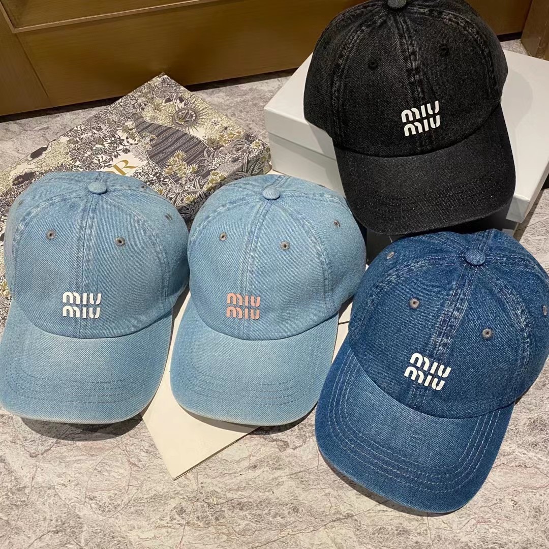 Miu Miu New Denim Baseball Cap