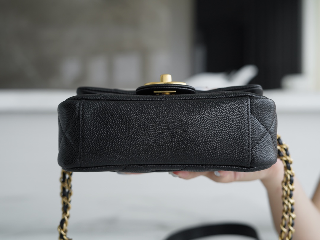 𝗖𝗛𝗔𝗘𝗡𝗟✦ 22A Advanced Handcraft Workshop Gold Coin Cover Bag Fang Fatty Genuine Leather