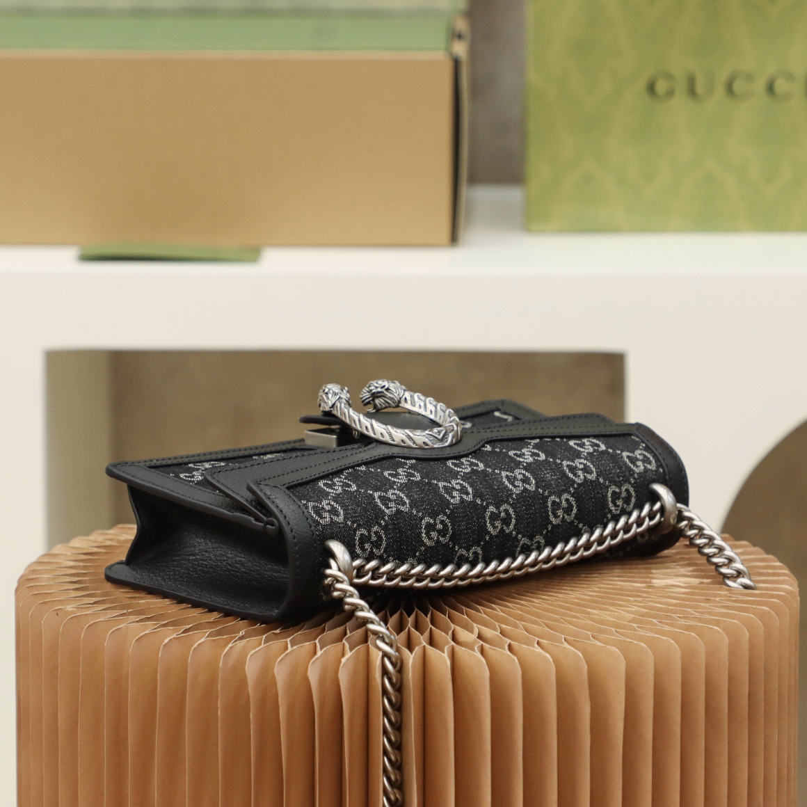 GUCCI 𝐃𝐢𝐨𝐧𝐲𝐬𝐮𝐬 𝐃𝐞𝐧𝐢𝐦 𝟐𝟓【All Copper Hardware 499623】