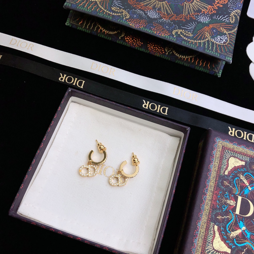 Dior stud earrings