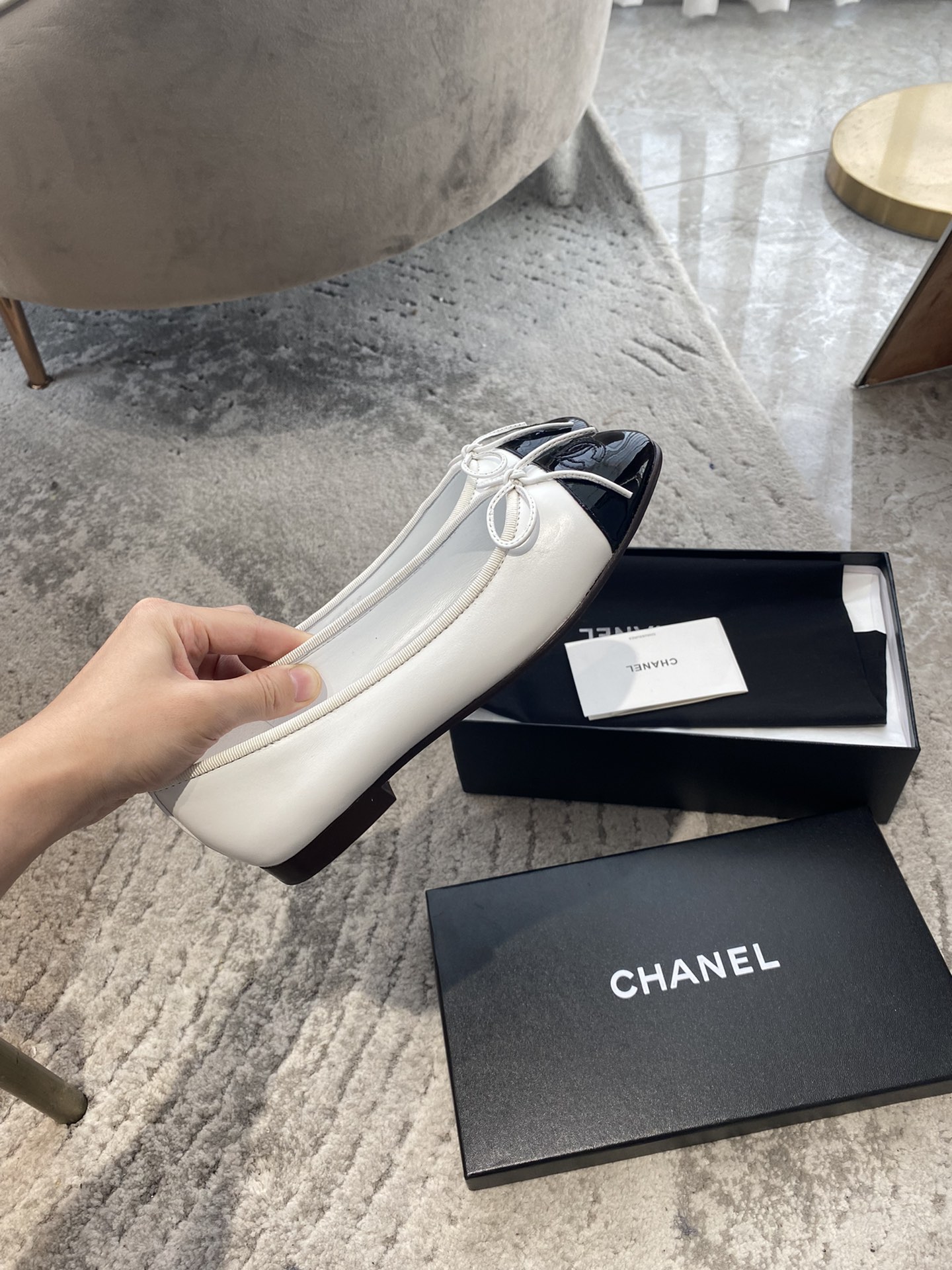 CHANEL ballet shoes Imported custom leather Italy imported leather outsole
