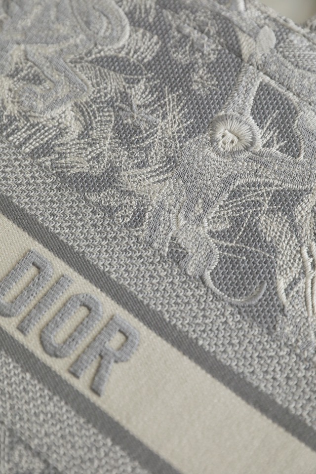 DIOR TOTE Grey embroidery