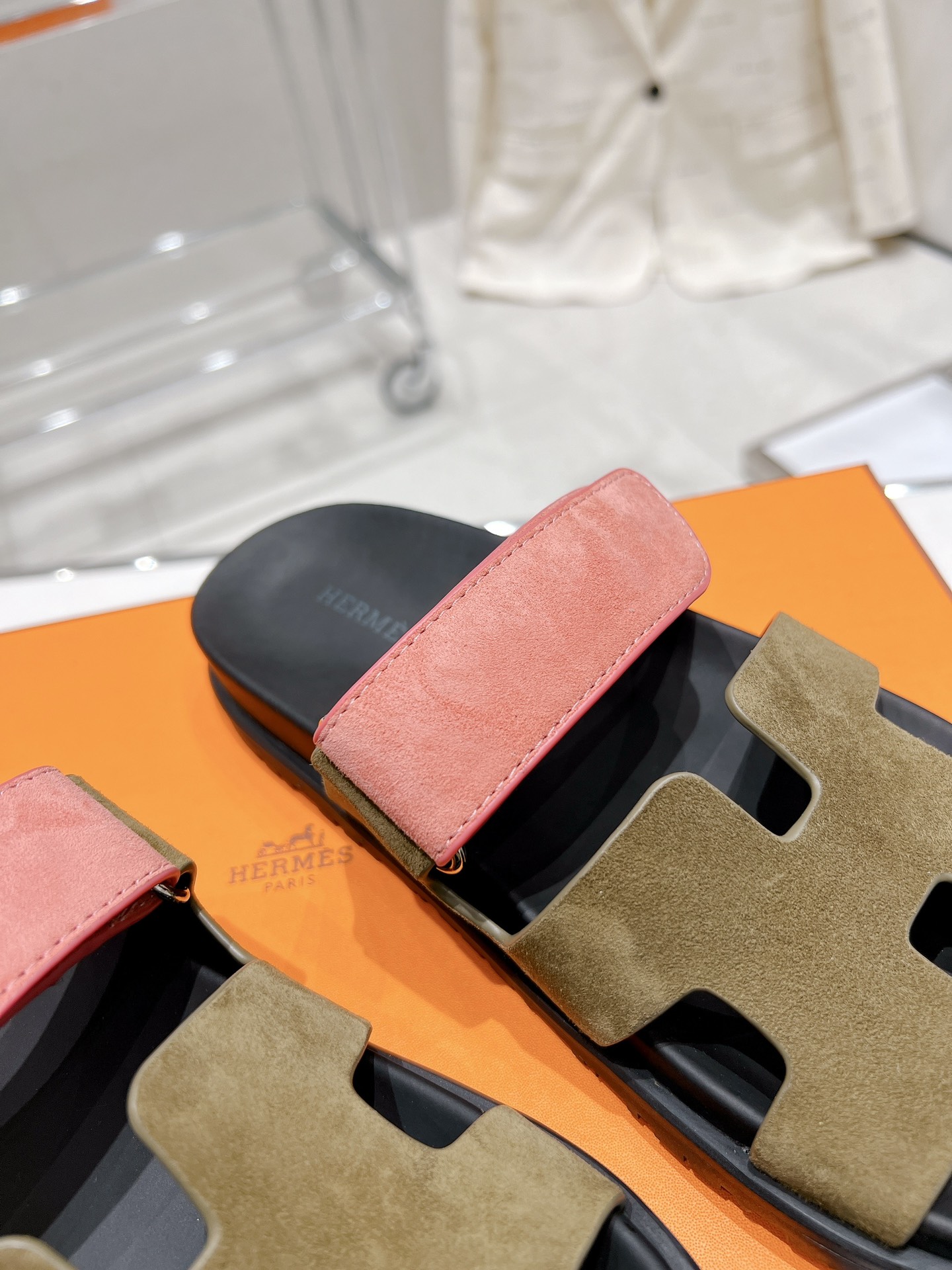 Hermes spring and summer sandals series couple models classic models