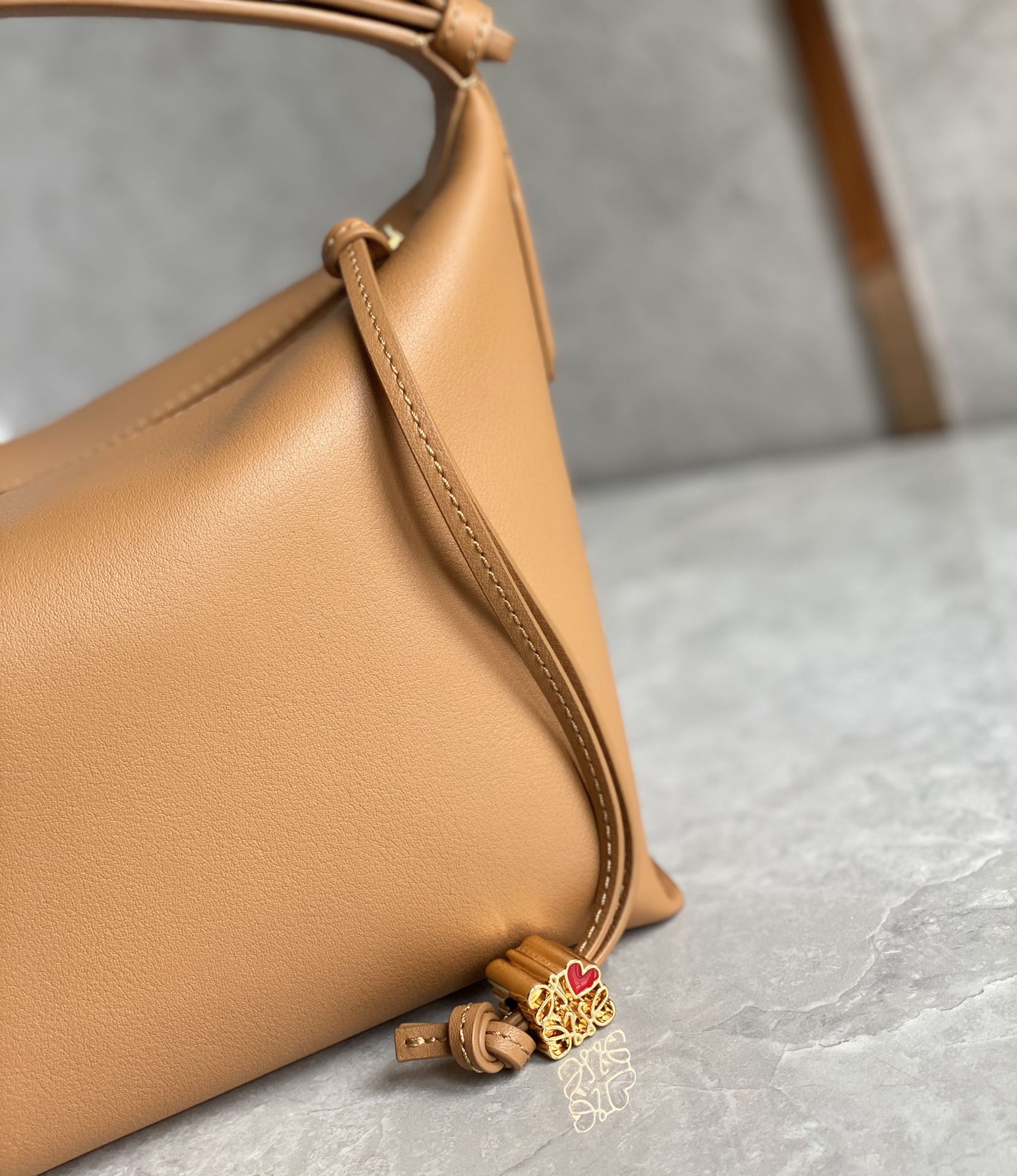 LOEWE cubi full leather lunch box bag