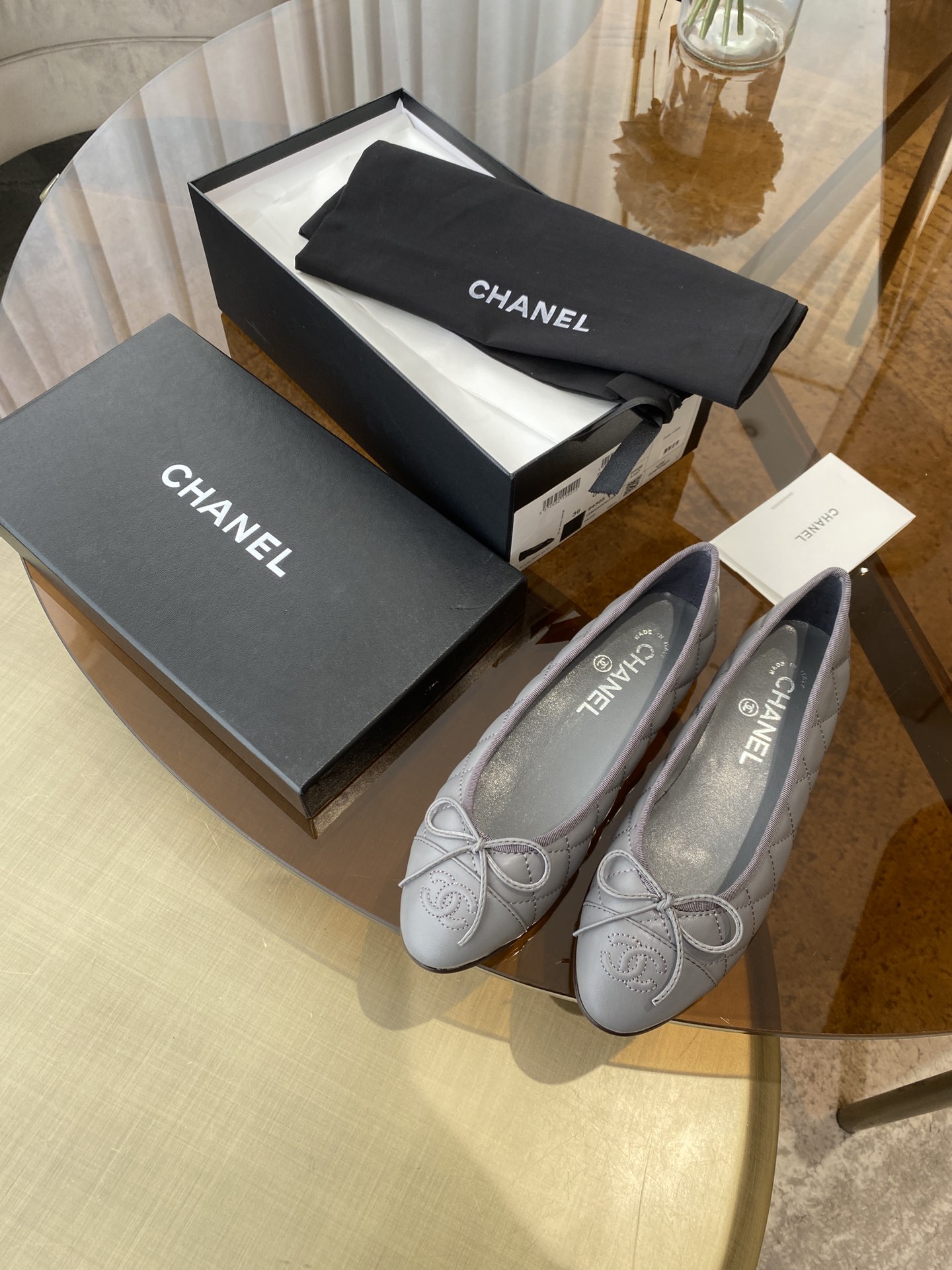 CHANEL ballet shoes Imported custom leather Italy imported leather outsole