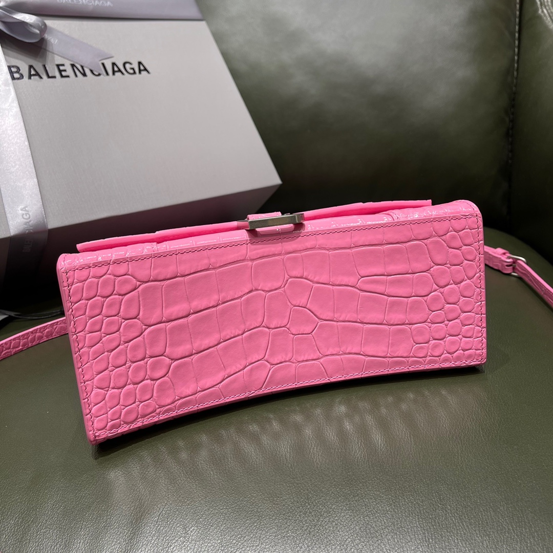 BALENCIAGA 𝐇𝐨𝐮𝐫𝐠𝐥𝐚𝐬𝐬𝐬 𝐒 crocodile-textured cowhide