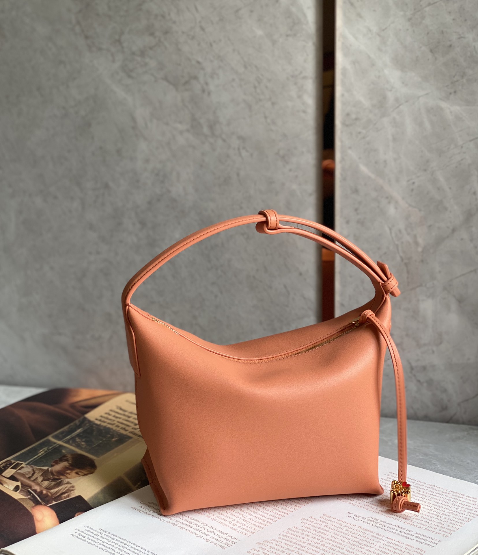 LOEWE cubi full leather lunch box bag