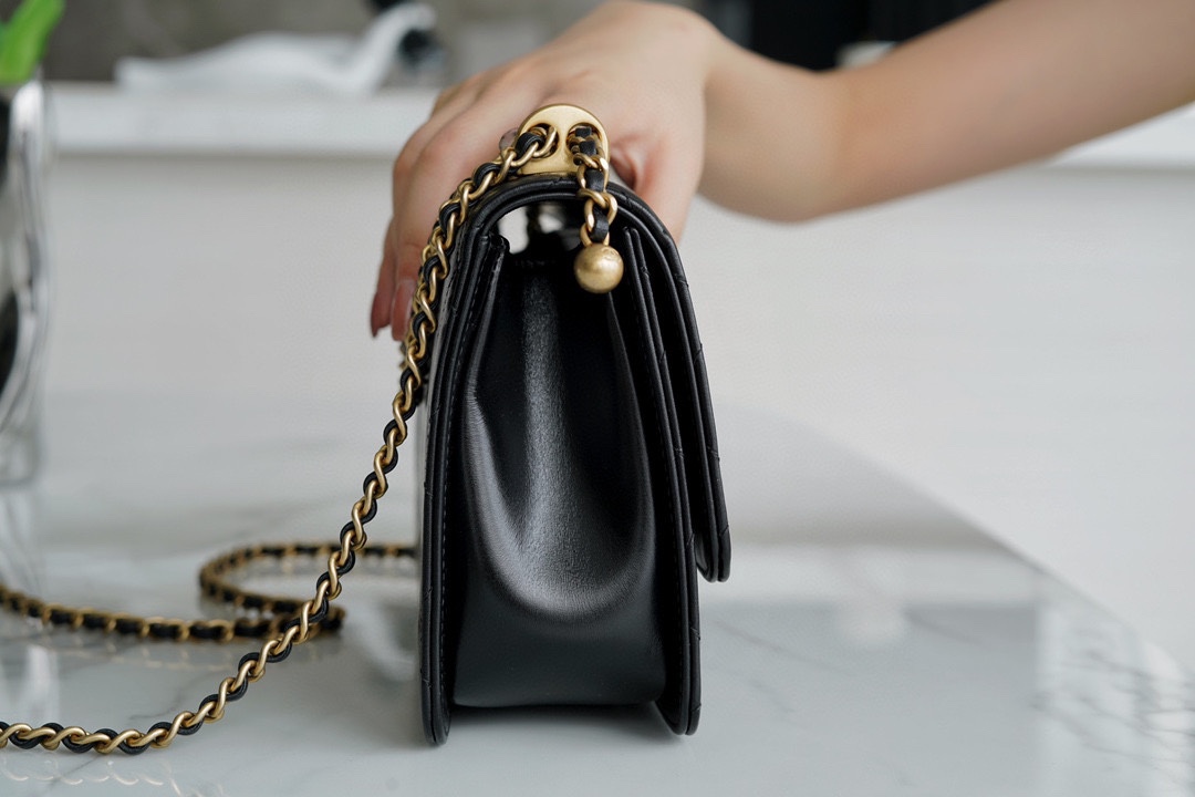 𝗖𝗛𝗔𝗘𝗡𝗟✦ 2021 Advanced Handcraft Workshop Double Golden Ball 𝗖𝗳 𝗠𝗶𝗻𝗶 𝟐𝟐𝐜𝐦 Black👰