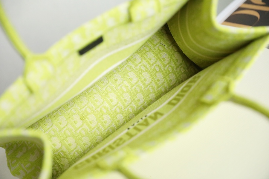 DIOR TOTE Oblique Fluorescent Green