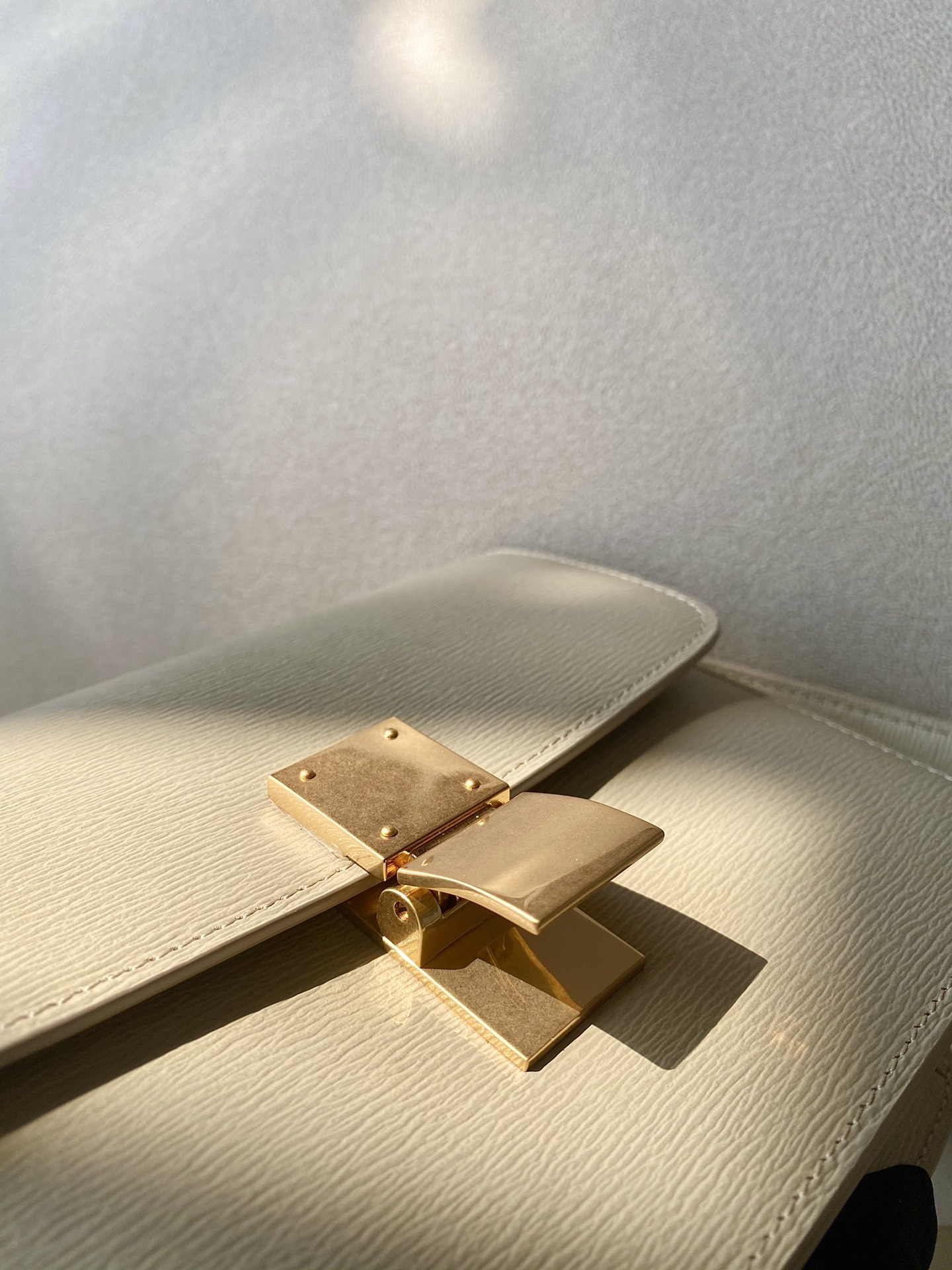 𝐂𝐞𝐥𝐢𝐧𝐞 Box Teen bag in polished calfskin