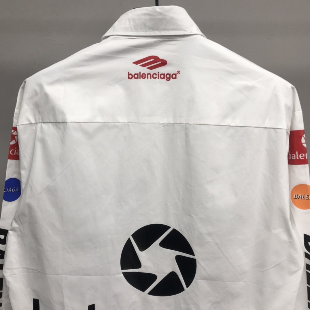 Balenciaga LOGO LOGO racing style long sleeve shirt