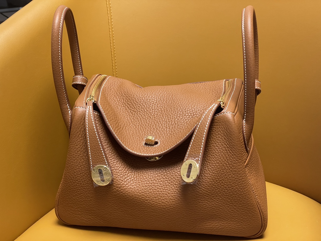 Lindy 26 gold brown tc leather gold buckle