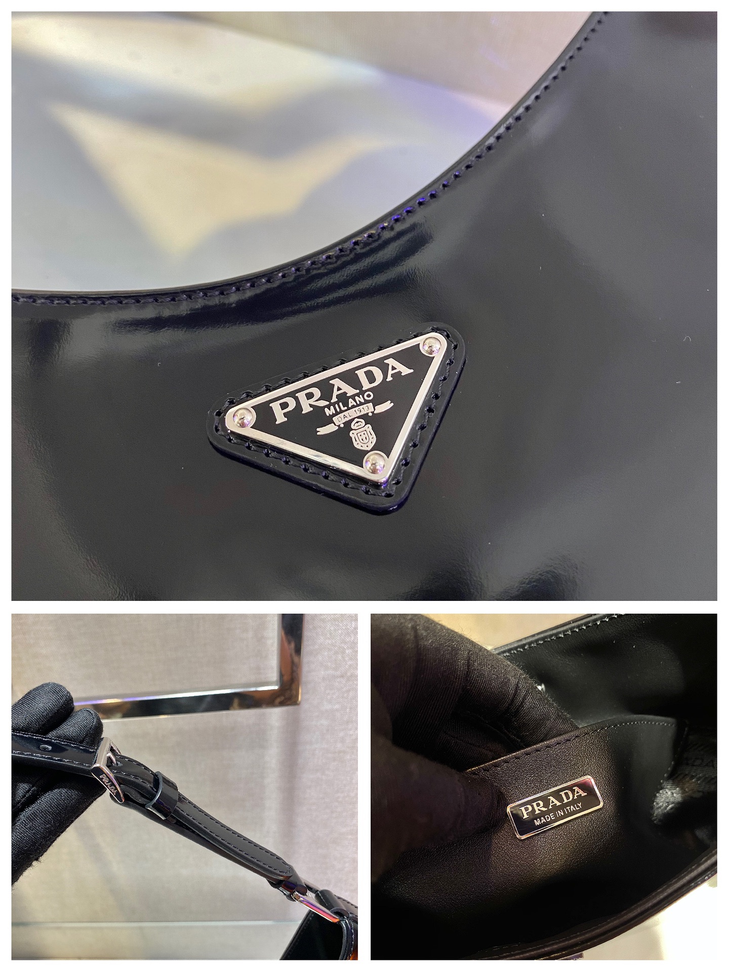 𝐏𝐑𝐀𝐃𝐀  Large Double Shoulder Strap Underarm Bag