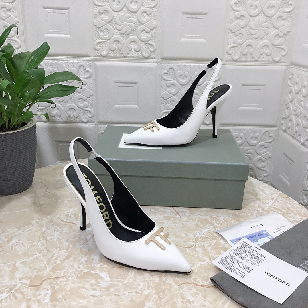 𝐓𝐎𝐌𝐅𝐎𝐑𝐃｜𝟐𝟎𝟐𝟑𝐒𝐒/𝐧𝐞𝐰 TOM high heeled bag toe sandals Original black leather outsole