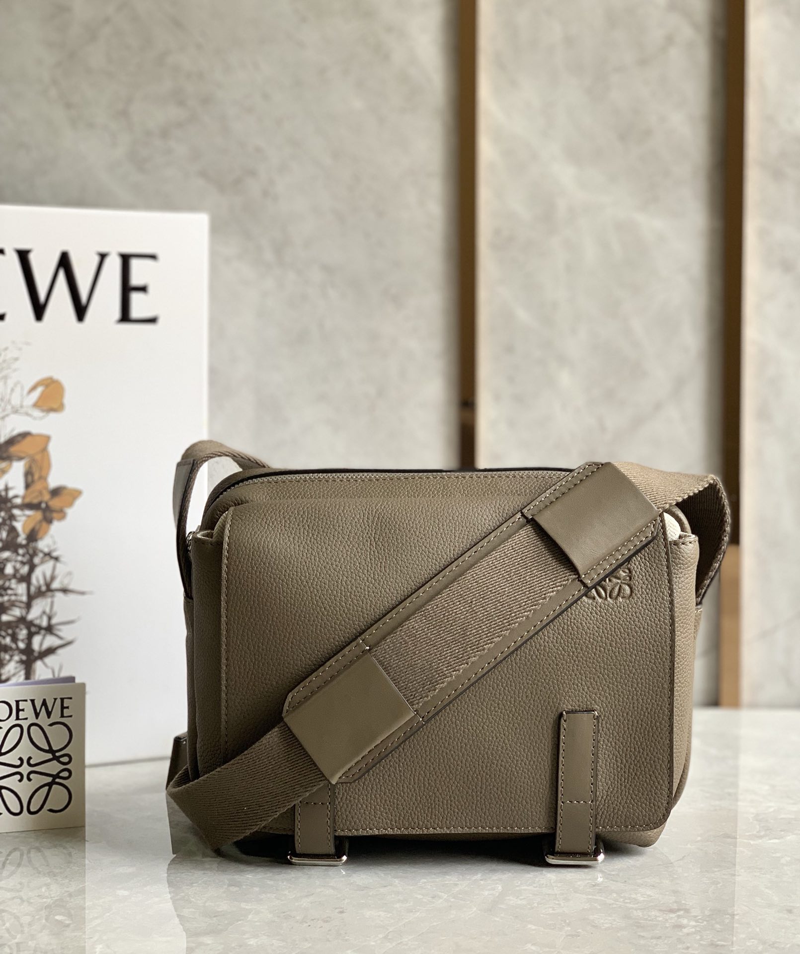 LOEWE latest military messenger bag