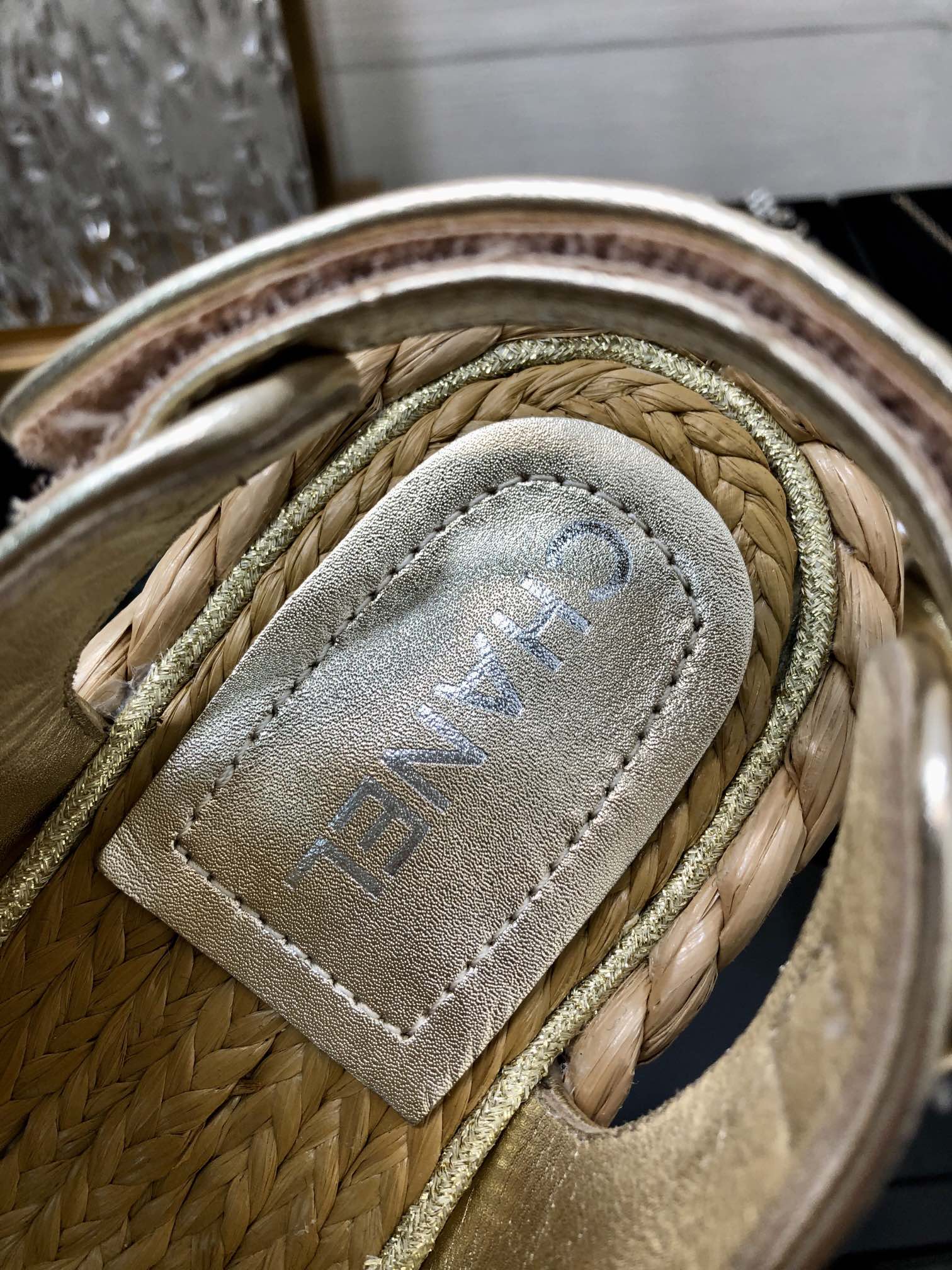 CHANEL 2023 spring and summer latest woven velcro sandals Japan imported woven materials