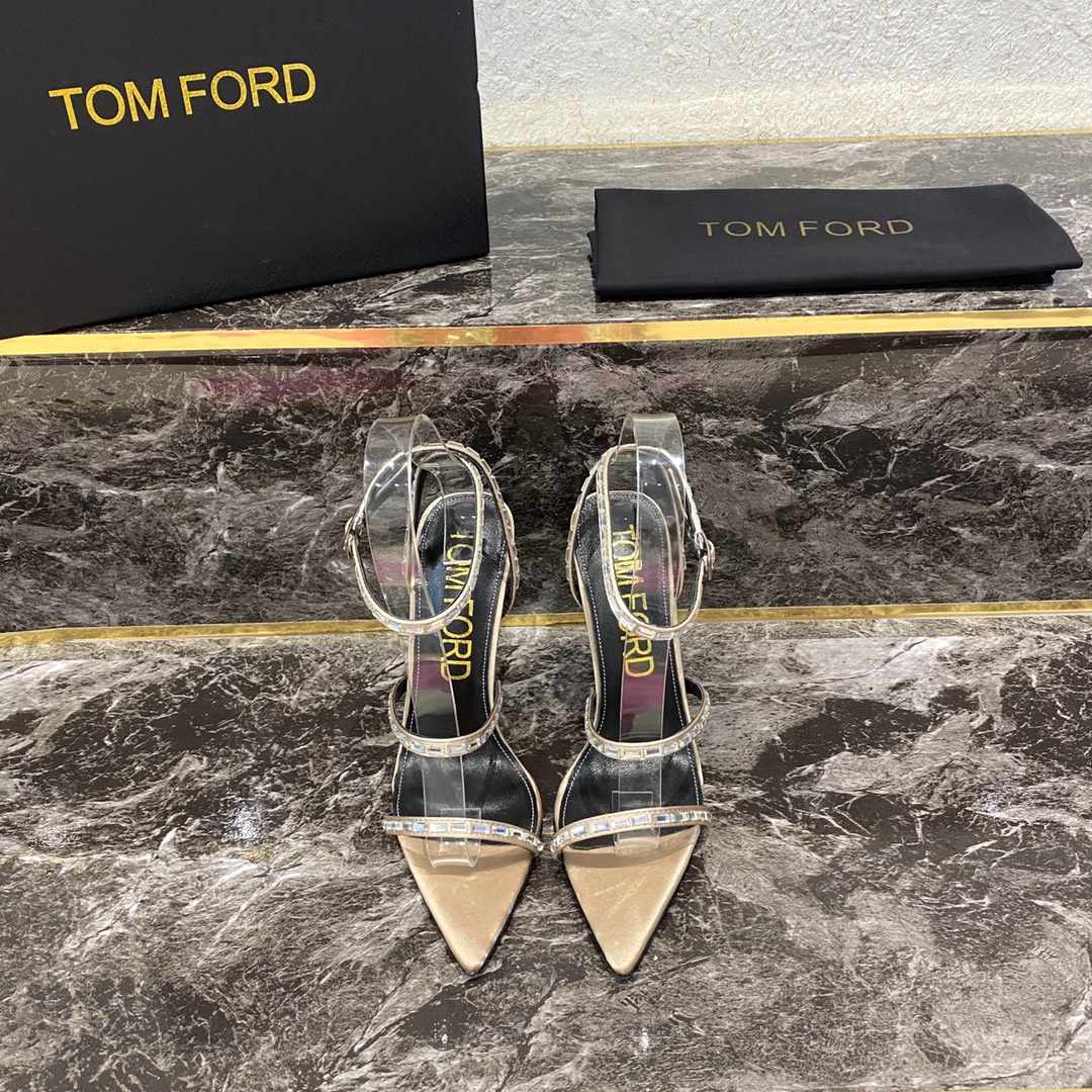 TOM FORD Spring/Summer 2020 counter main new products, pointed toe a word straps back hollow high heel sandals