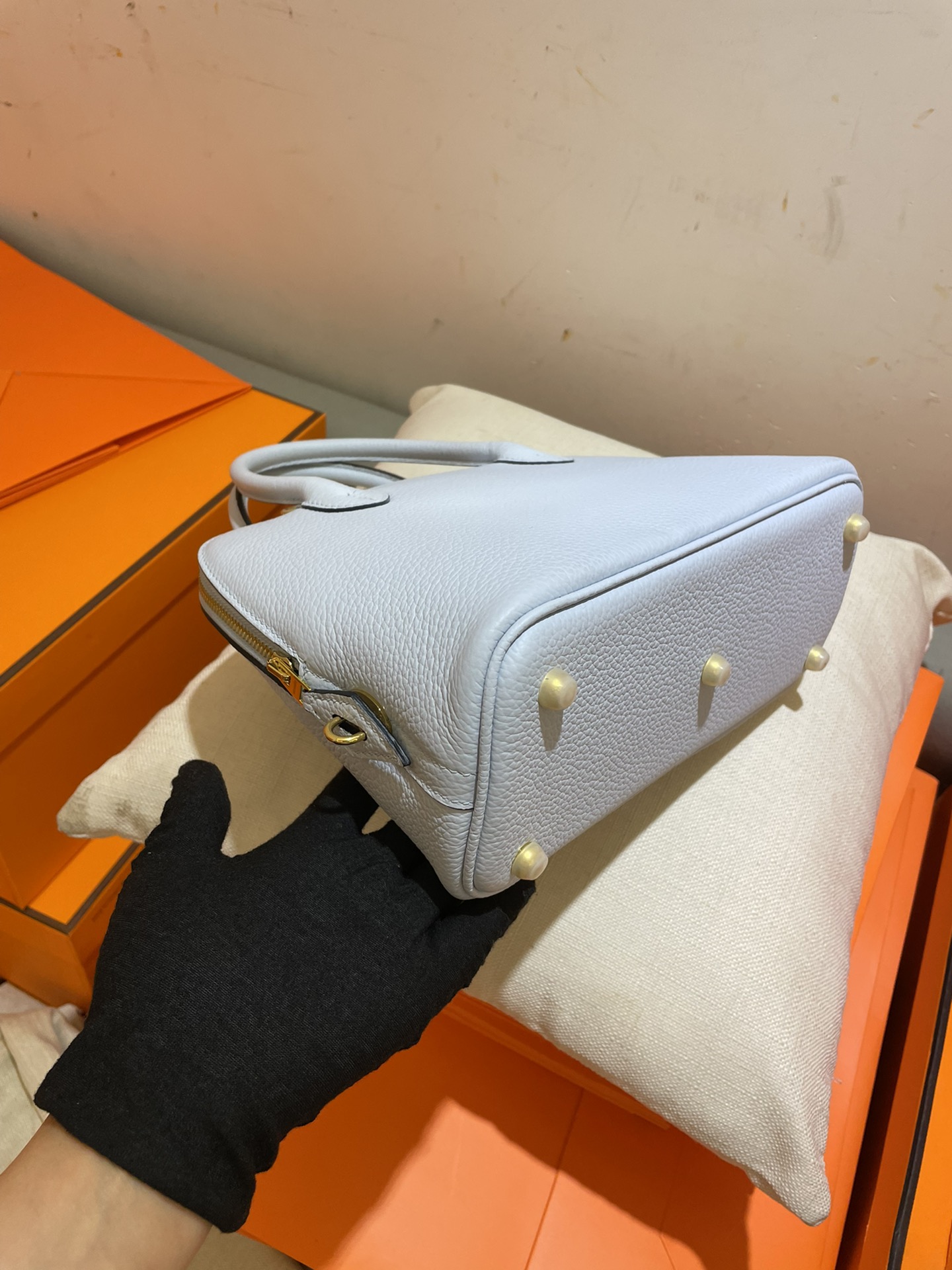 Bolide 25cm original imported TC leather Holy Grail blue gold buckle