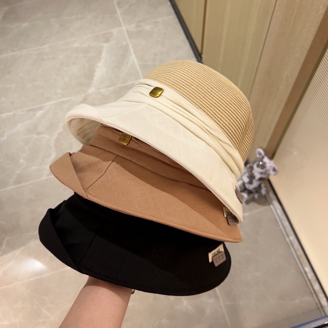 Celine bucket hat straw hat