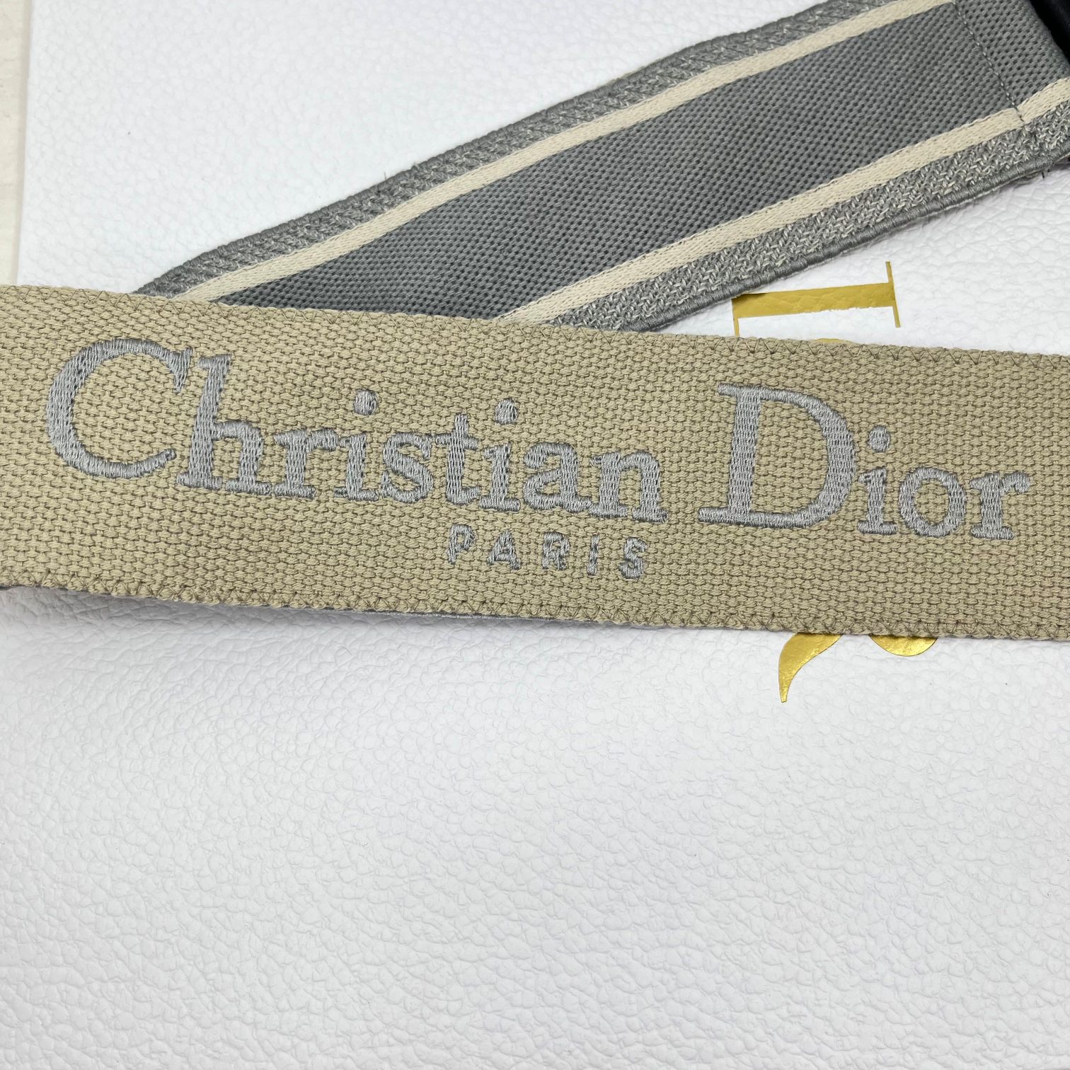 Dior Monogram Grey Shoulder Strap