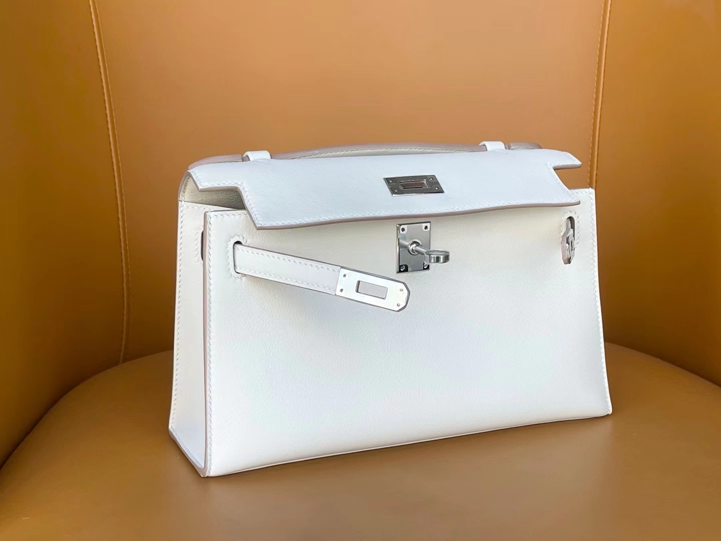 Mini Kelly pearl grey swift