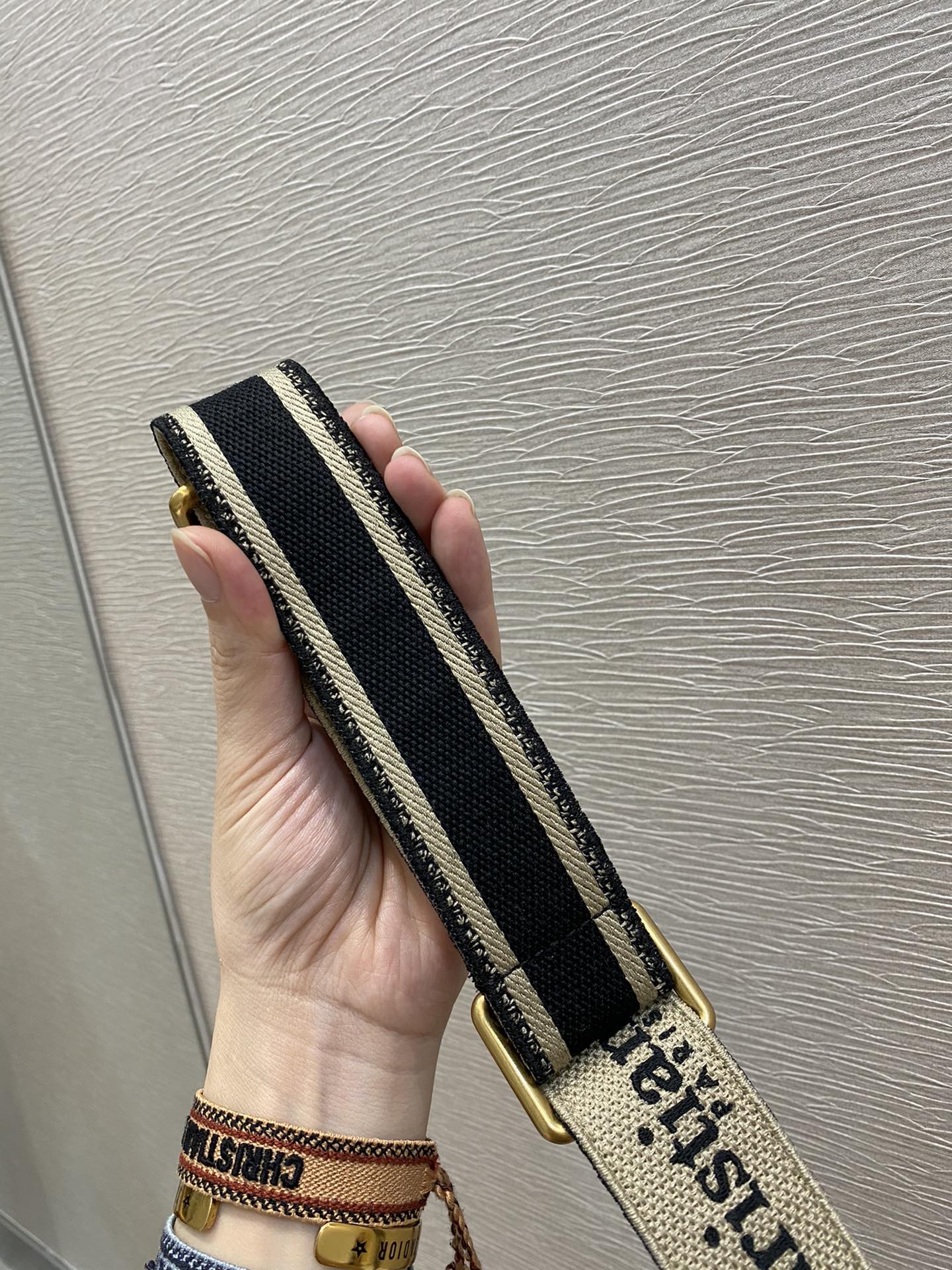 Dior Velvet Collection letter wide shoulder strap