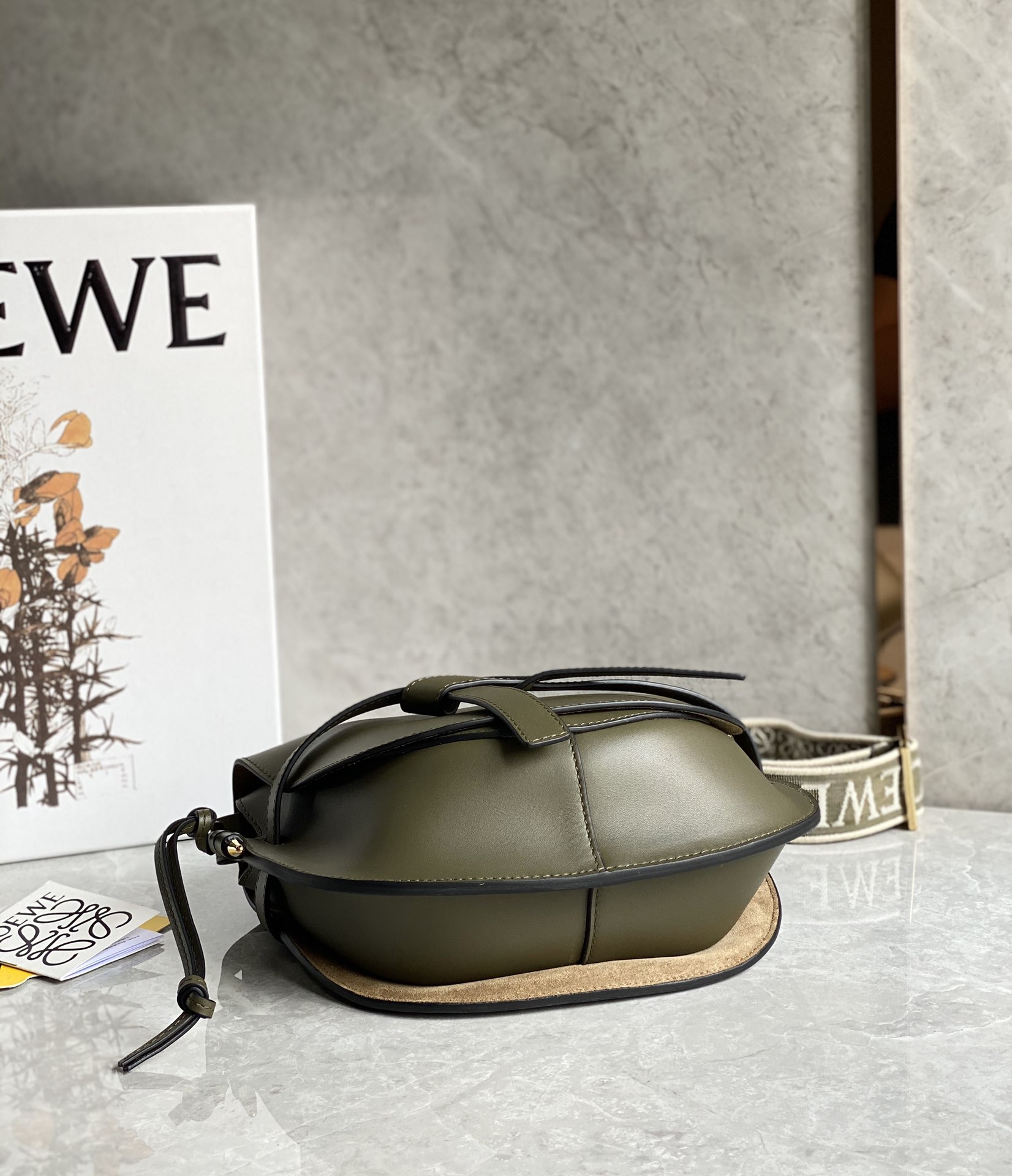 LOEWE upgraded letter wide shoulder strap saddle bag