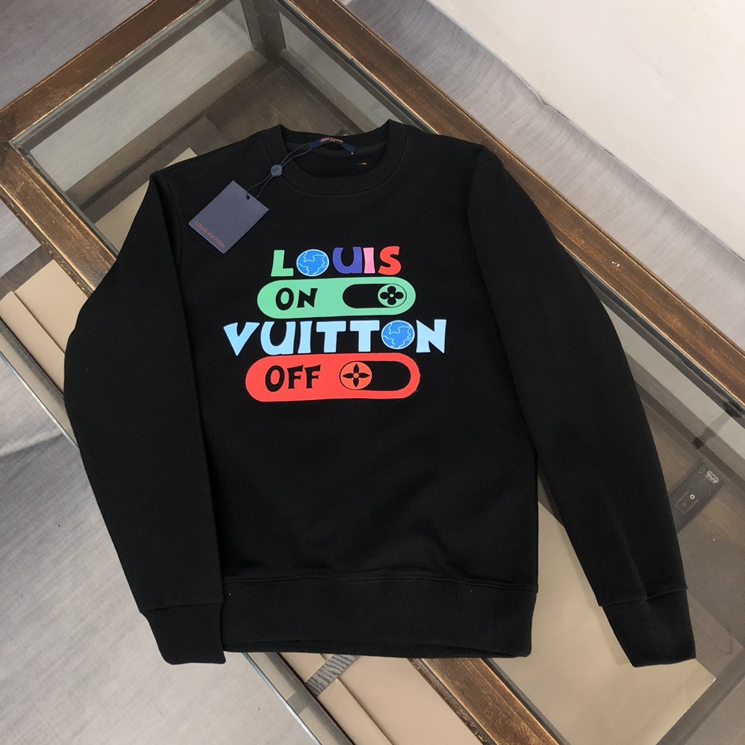 Louis Vuitton 2023 new autumn and winter couples style round neck sweatshirt