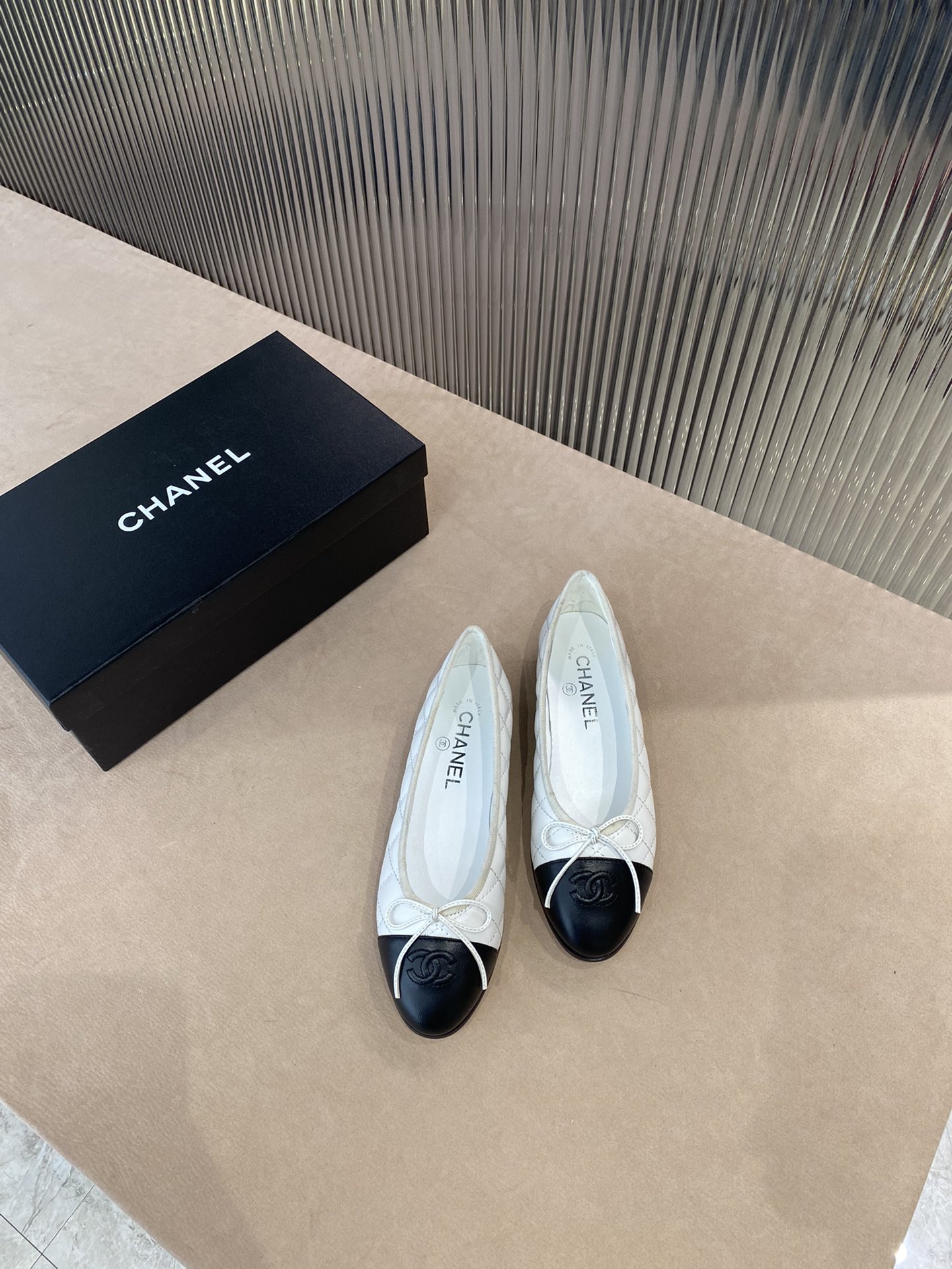 CHANEL ballerinas are timeless classics. Stay elegant Imported water-dyed sheepskin