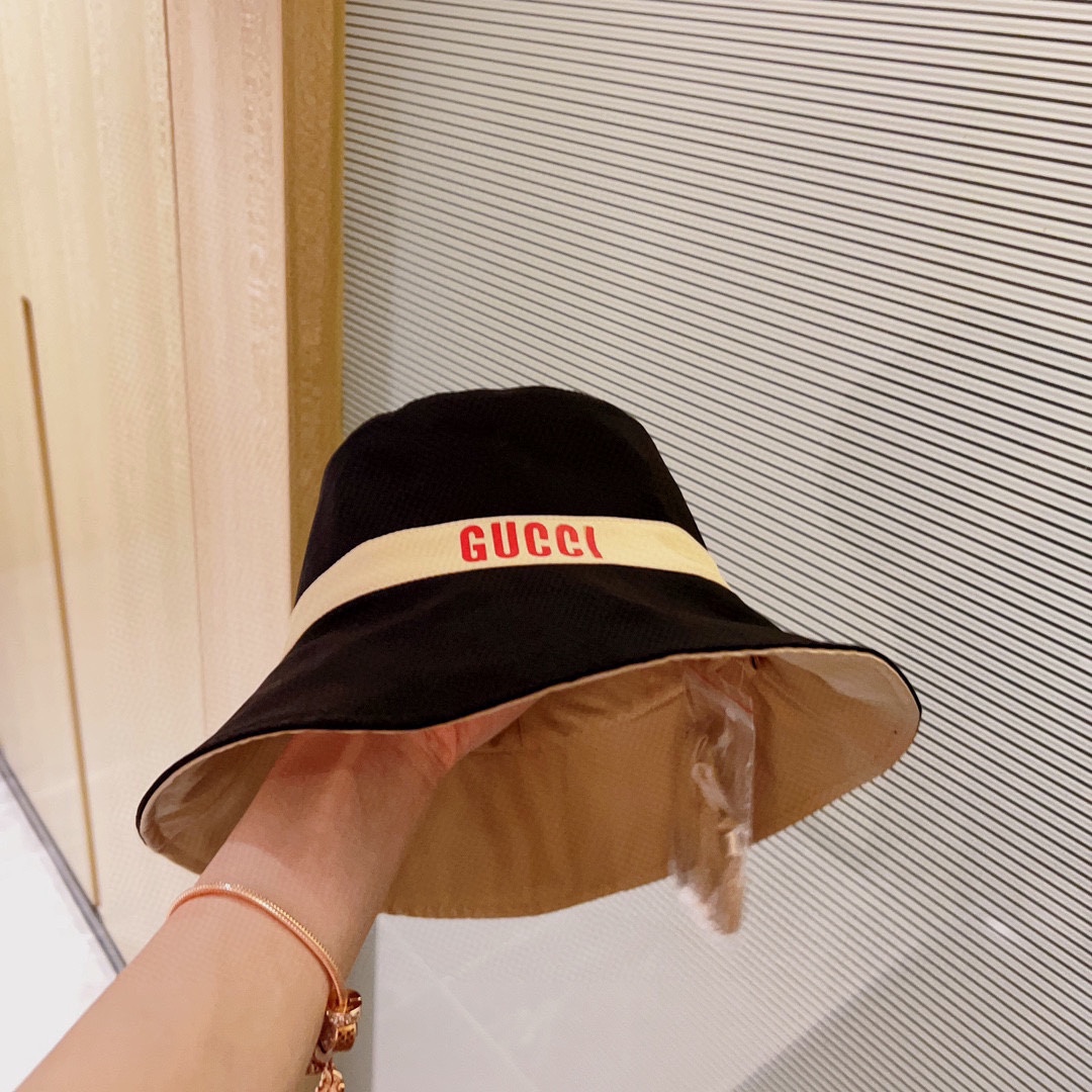 [Gucci Gucci] 2023 new deer double-sided fisherman hat