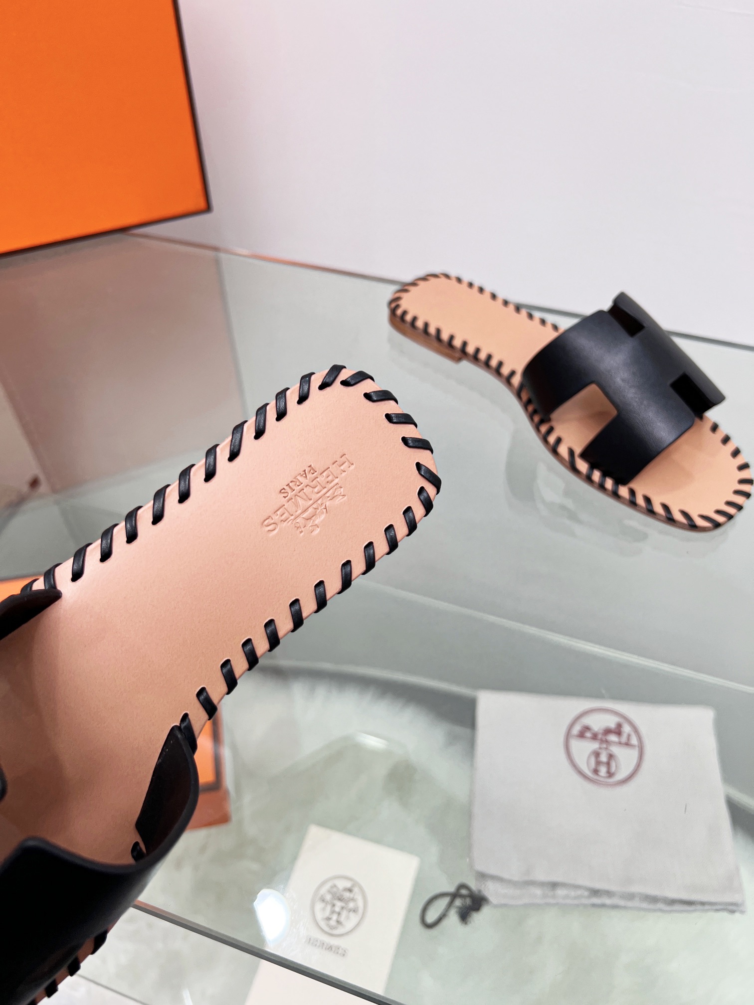 Hermes early spring new slippers