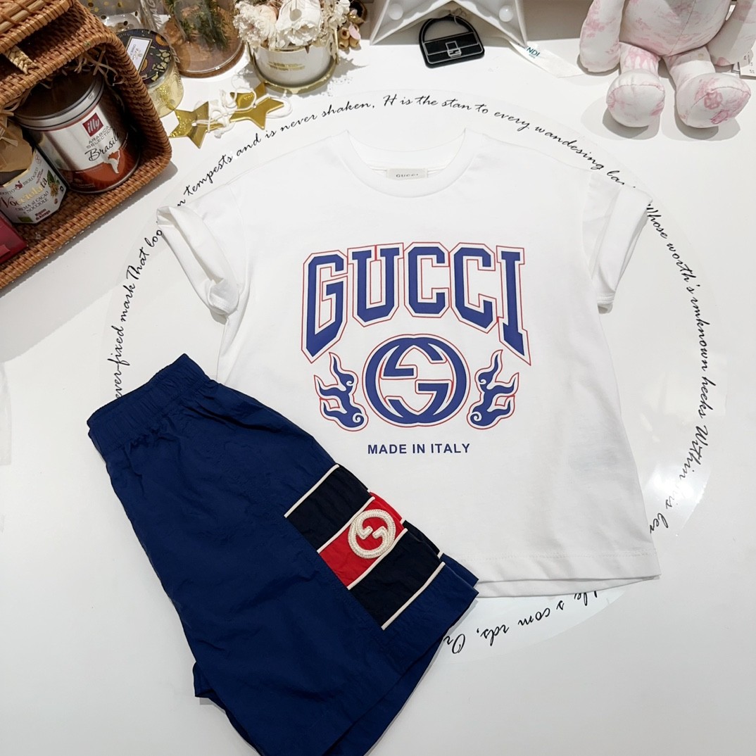 Gucci 2024/new three-piece children's suit