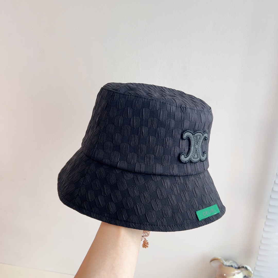 CELINE 2023 new Arc de Triomphe fisherman hat bucket hat