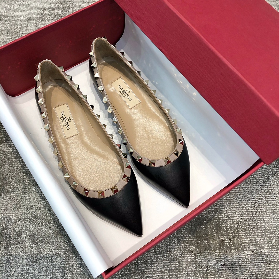 Valentino VT Collection Flats All Black