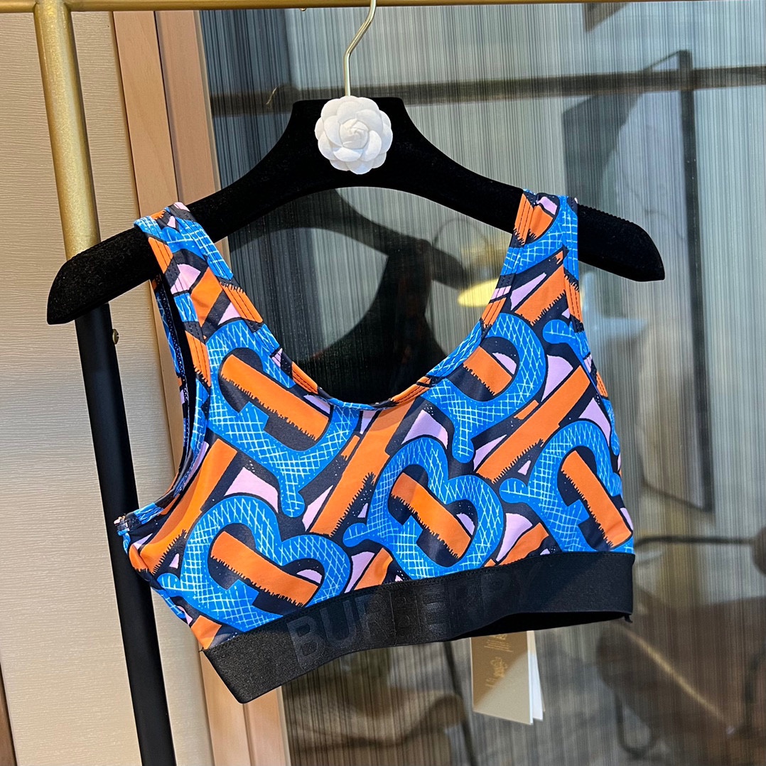 Burberry printed high stretch fitness yoga wear tracksuit