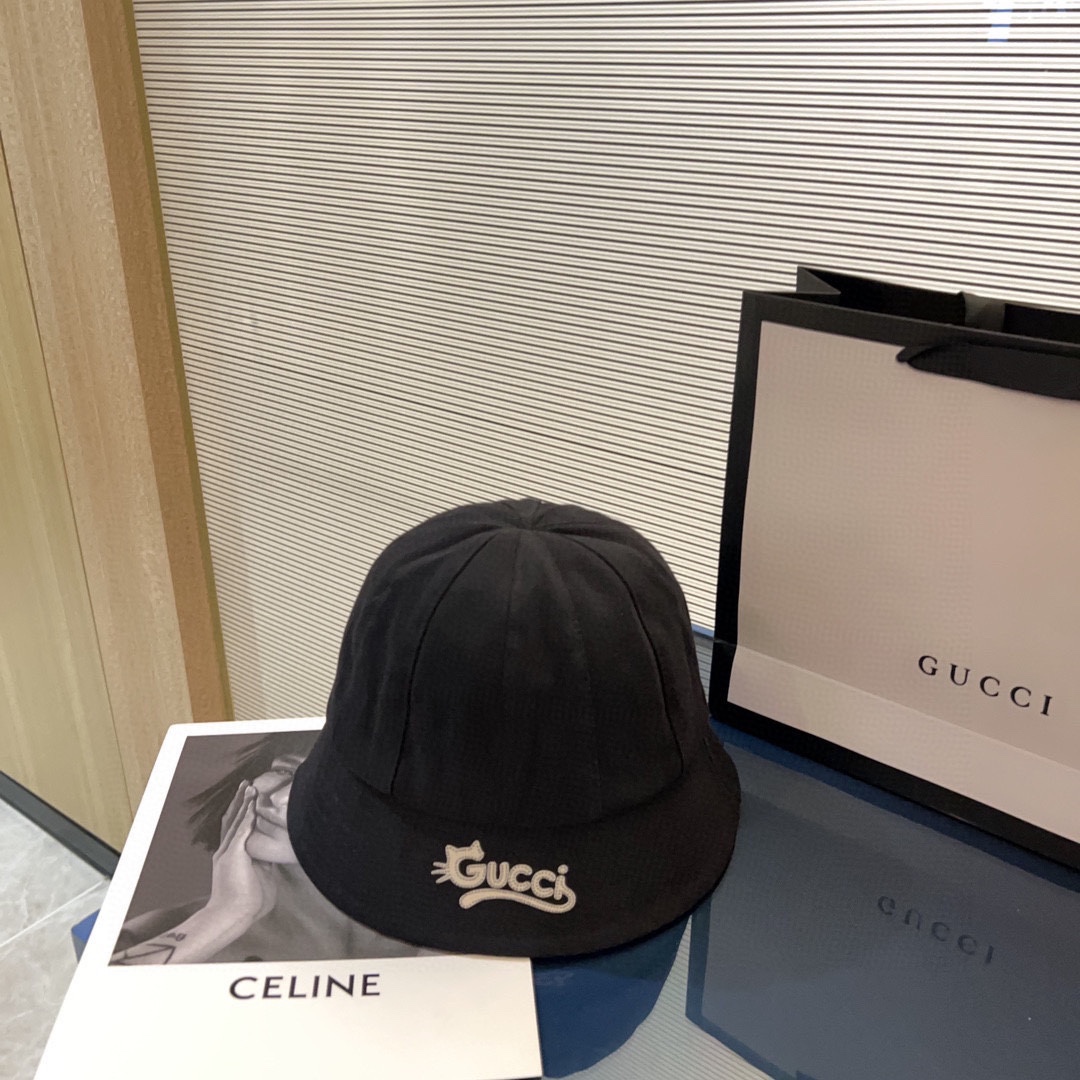 [Gucci Gucci] 2023 new dome playful bucket hat fisherman hat